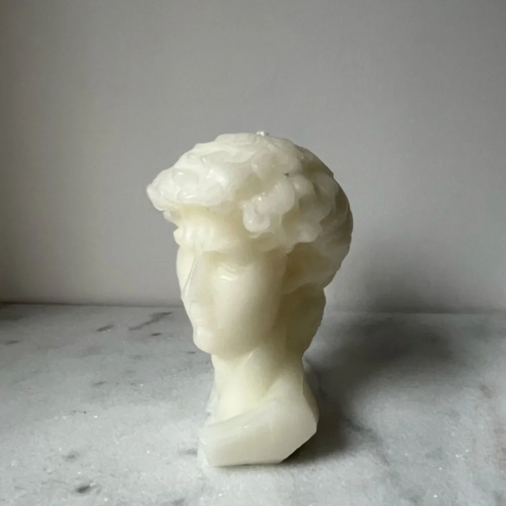 David bust candle 5.12 in.